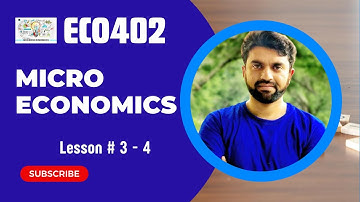 ECO402 Lesson 3 - 4: Supply & Demand || Microeconomics || Short Lecture