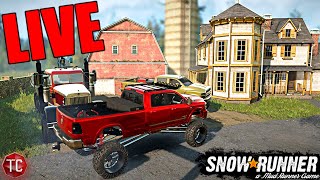 SnowRunner LIVE: NEW RP WORLD! NEW CONSOLE & PC TRUCKS, RECOVERIES, ADVENTURES & MORE!