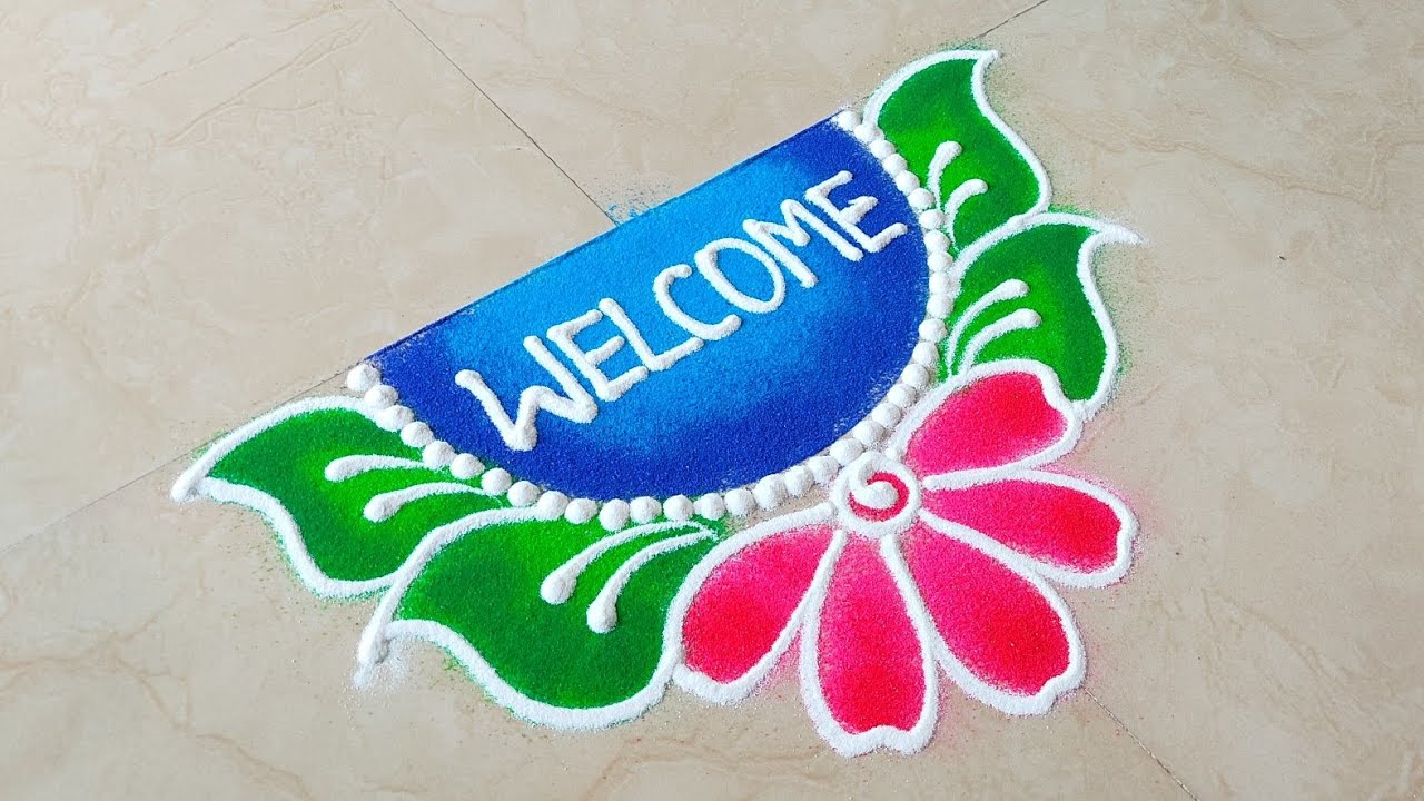 Welcome Home Rangoli Design