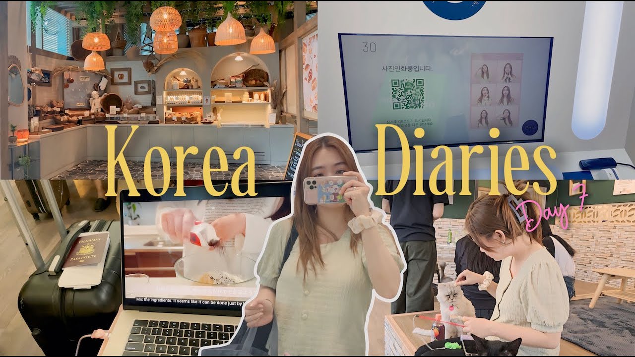 KOREA DIARIES🔅Coffee shop, Last day of shopping in Seoul,  Visiting Cat Cafe, Last day in Seoul