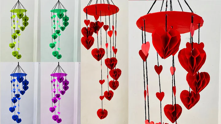 DIY Wall Hanging | Paper Heart for Valentine's Day Decoration Ideas | Room Decor