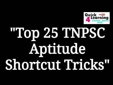 All Aptitude Shortcut Tricks in Tamil | TNPSC Aptitude Shortcut Tricks Tamil | Karthick Elangovan |