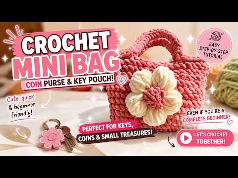 Let’s crochet the cutest mini bag together!