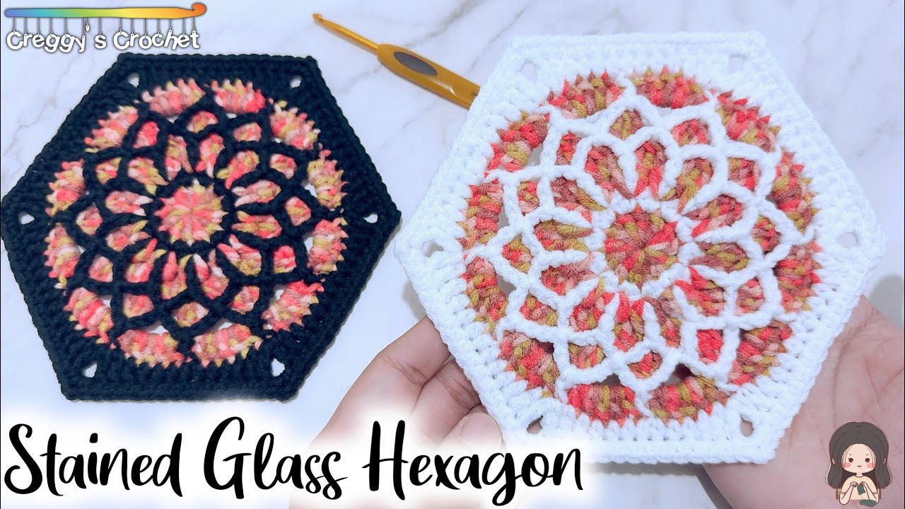 CROCHET “Stained Glass” Hexagon | Tutorial