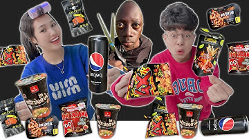 THẮNG TÊ TÊ HẰNG NGA THỬ THÁCH MUA ĐỒ ĂN MÀU SẮC Tenge Tenge