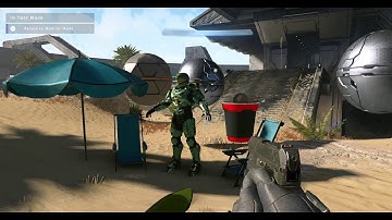 Halo Infinite: Testing a Quick Scene in Forge Prototype "Chief at the Beach" (Video Archive)