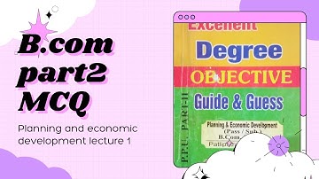 B.COM PART 2// Planning and economic development //MCQ for 2021exam