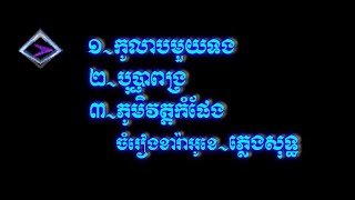 កូលាបមួយទង,បុប្ផាពង្រ,ភូមិវត្តកំផែង, ភ្លេងសុទ្ធ ,Chnang meas karaoke HD