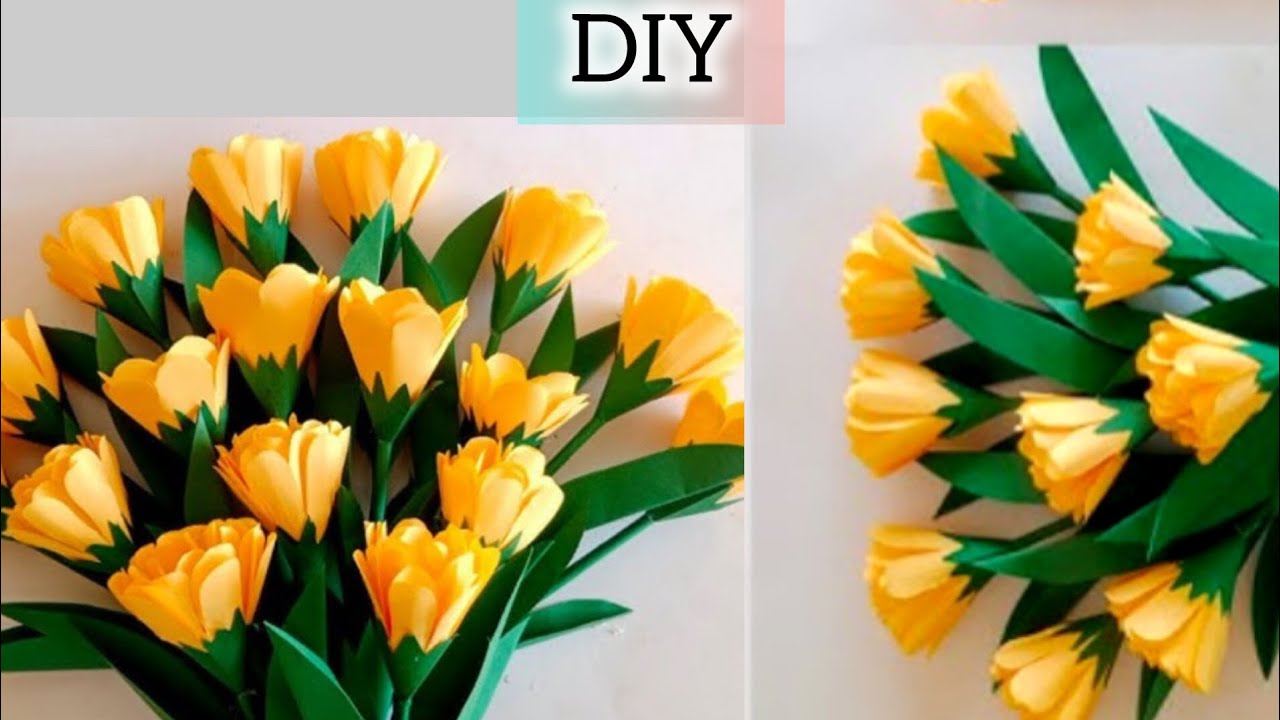 Amazing Flower Making With Paper DIY / How to Make Paper Flower Step By ...