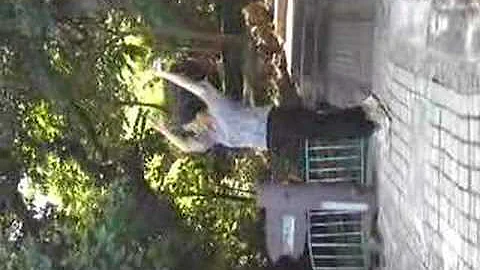 Mom doing exercise in  (Hsiao Liu Chiu Island)