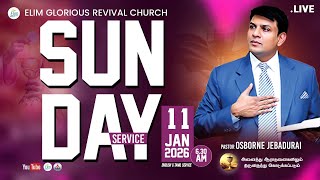 Sunday Service | 🔴LIVE 6:30 AM | Pas. OSBORNE JEBADURAI - Elim GRC | Jan 11 2026 screenshot 3