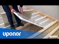 Installation av golvvärme - Uponor Golvvärmekassett med isolering