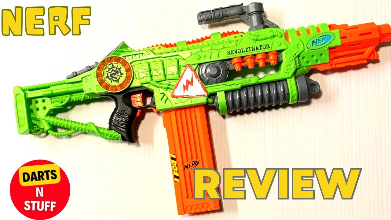 Nerf Zombie Strike Revoltinator Blaster ( Review ) - YouTube