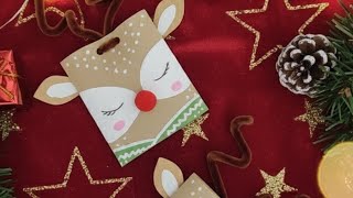 Renos navideños hechos con conos de papel 🎄