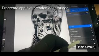 😇APPRENDRE A TATOUER : la technique de création de projet tatouage sur logitiel procreate iPad Pro screenshot 5