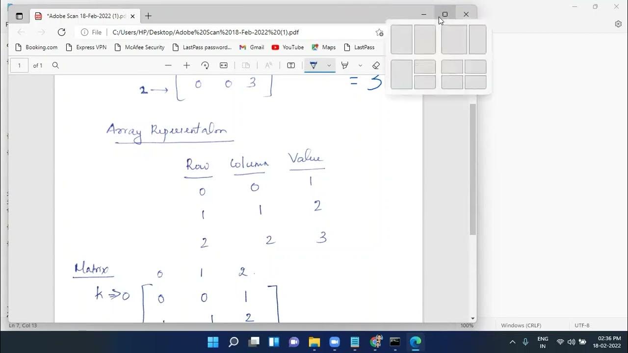 How to Represent Sparse Matrix In Array Structure in Java - YouTube