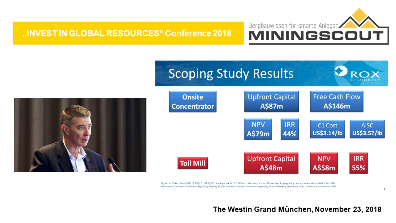 Miningscout German Resources Investment Days 2018 - Presentation Rox Resources