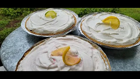 LEMON ICEBOX PIE # 3 pies in 15 minutes# #only5ingredients#