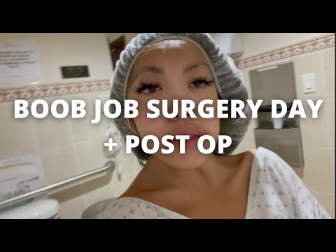 BOOB JOB SURGERY DAY + POST OP JENNIFERNGO - YouTube