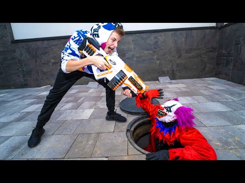 Видео: NERF vs CLOWN.ДОСТАЛ!!! Я его УРОЮ....