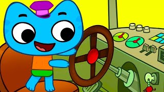 Bus Driver Song | Детская Песенка | Kit and Kate - Nursery Rhymes Russian