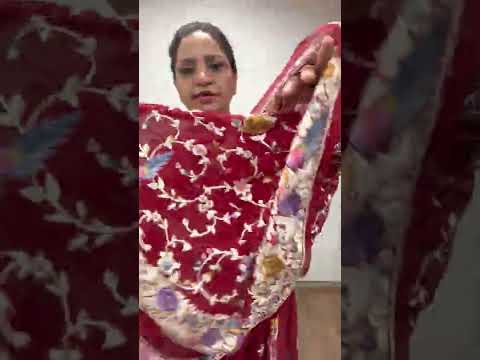 Parsi Work saree , dupatta online in India | parsi gara | parsi work I Buy authentic parsi gara - video from Luxurionworld