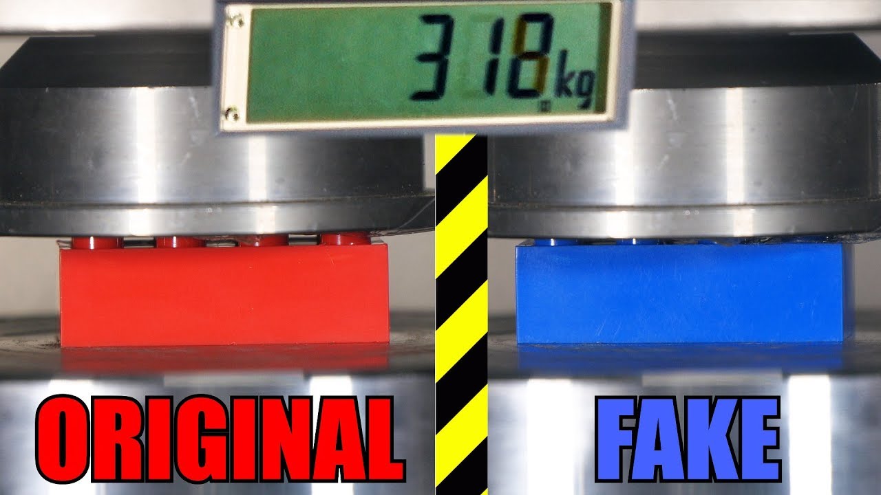 Which is the Stronger LEGO Brick Real or Fake? Test! -