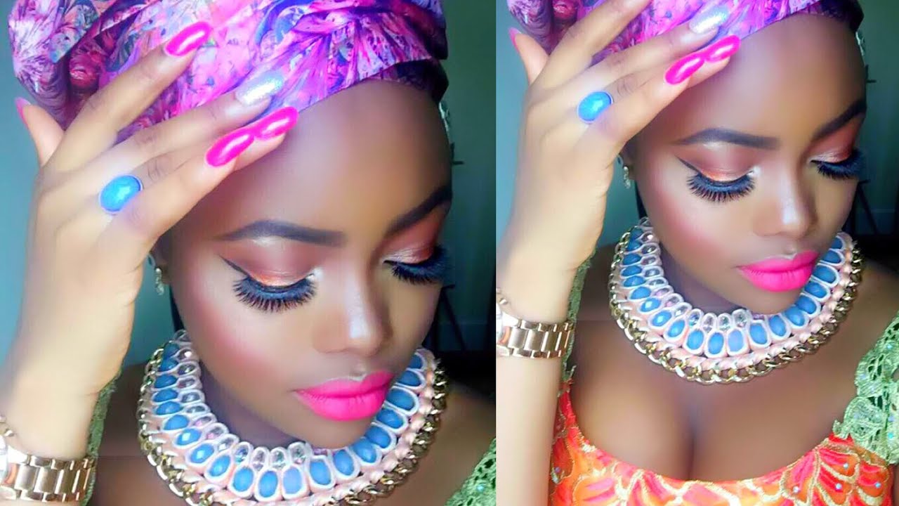 Nigerian Party Guest Makeup Tutorial Makeup For Dark Skin YouTube