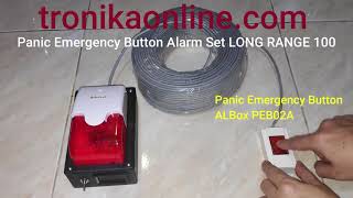 Panic Button Emergency/Key Alarm Set LONG RANGE 200 akhir video  tombol panik button LONG RANGE 100