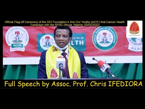 SPEECH by OCI Foundation’s President at the NYSC's ArOY Campaign Flag-off (Abuja, Nigeria; 03/2/22)