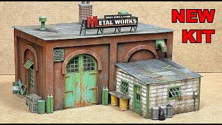 Building a metal shop for our model railroad layout!