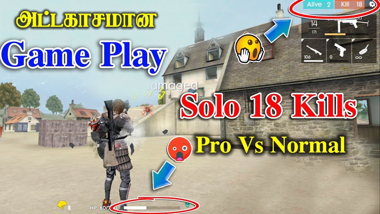Free Fire Solo Pro vs NOOB 18 Kills Game Play Tricks Tamil ...