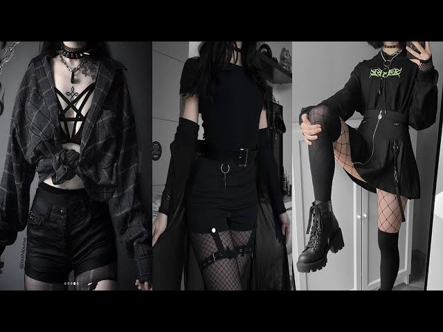 bad boy and bad girl outfit idea(dark theme)~