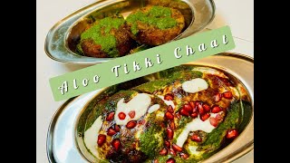 Aloo Tikki Chaat with Green Spicy Chutney & Red Sweet Chutney | Indian Aroma
