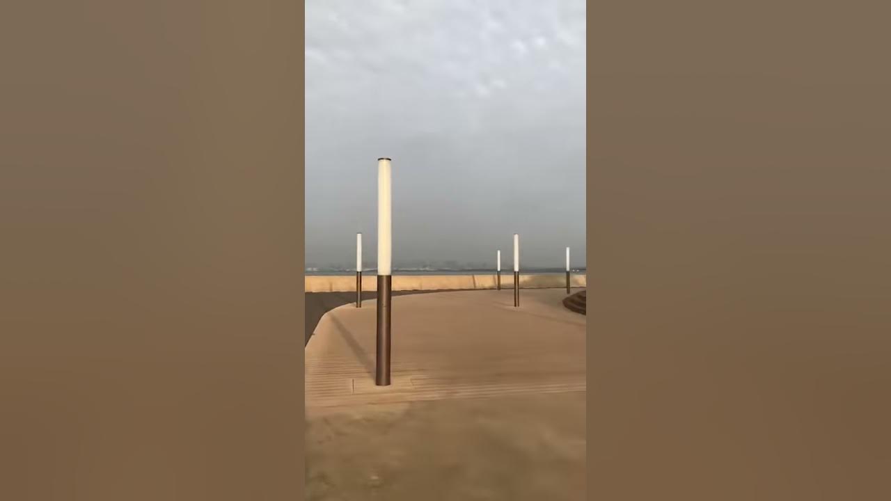 舞浜海岸遊歩道ウッドデッキのポール YouTube