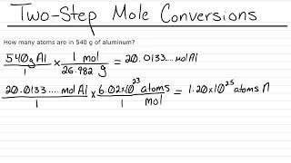 Mole Conversions 4: Two-step Conversions