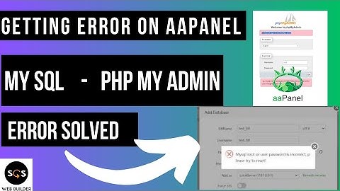 My SQL Error on aapanel | Getting My SQL & Php My Admin Error on aapanel  #aapanel