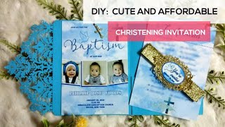 DYI HOW TO MAKE ELEGANT BAPTISMAL INVITATION
