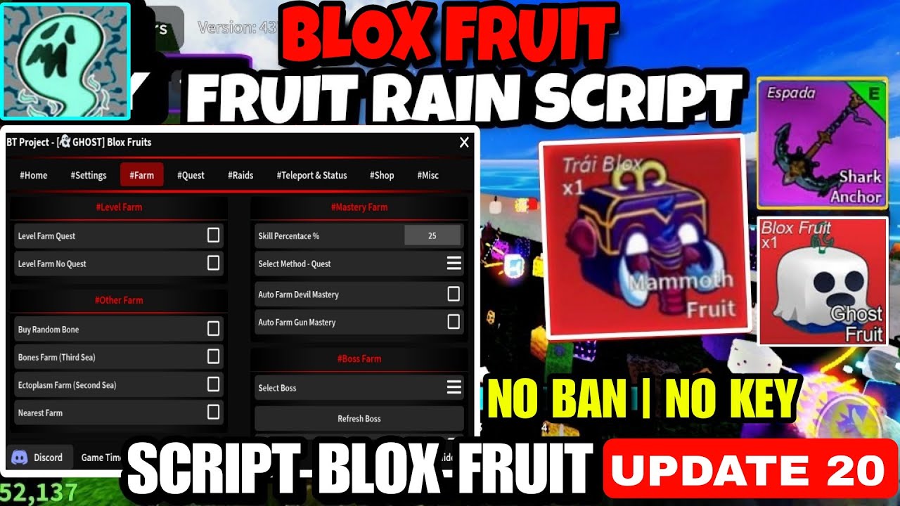 KITSUNE UPDATE🍎 Script Blox Fruit Mobile No Key AUTO FARM