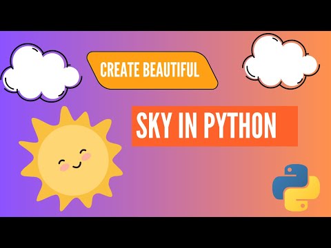 Beautiful Sky Animation in Python 🌤️ | Moving Sun & Clouds with Pygame