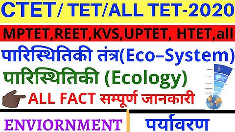 #पारिस्थतिकी एवम पारिस्थतिकी तंत्र सम्पूर्ण व्याख्या व प्रश्न #ecology ecosystem tet ctet all exam
