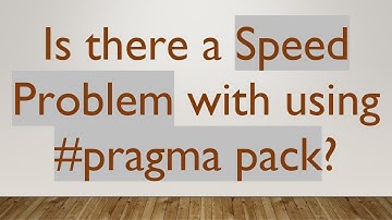 Is there a Speed Problem with using #pragma pack?