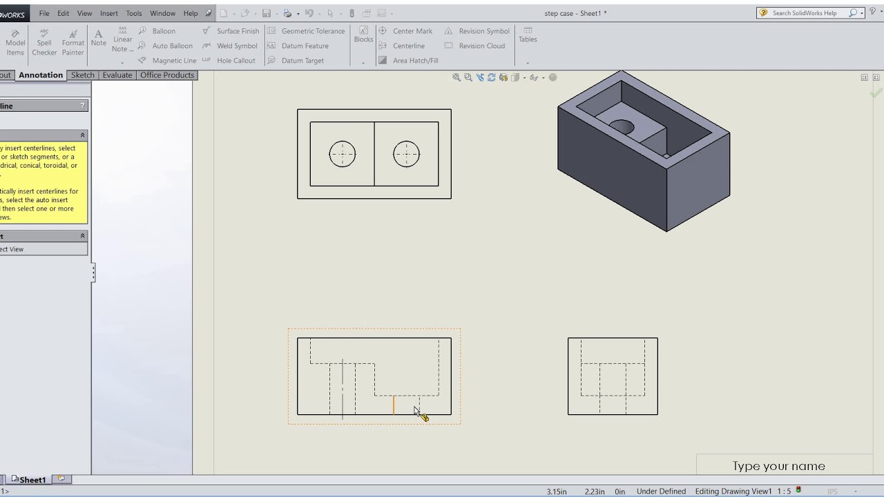 How to make a 2D drawing in Solidworks YouTube