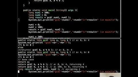 Recursion Example: GCD