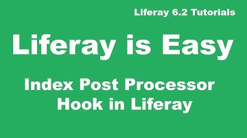 Liferay Tutorial 28 :- Index Post Processor Hook in Liferay