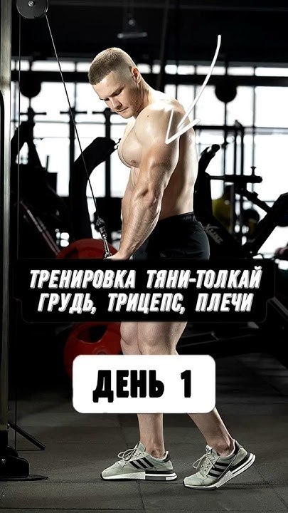 🔥ТРЕНИРОВКА ТЯНИ-ТОЛКАЙ ДЕНЬ 1. ГРУДЬ+ТРИЦЕПС+ПЛЕЧИ #спорт #фитнес ...