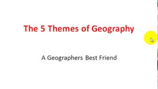 5 Themes of Geography You Need To Know