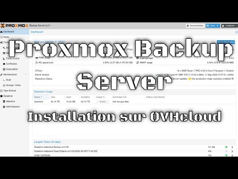 Installation d'un serveur Linux PBS (Proxmox Backup Server) chez OVHcloud (non sponsorisée)