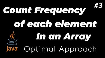 Count frequency of each element in an array java in telugu | DSA interview questions #dsa #interview