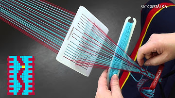 Weaving zigzag pattern with STOORSTÅLKA Band weaving kit Sunna 5